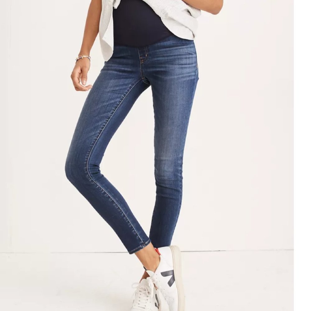Madewell Maternity Over-the-Belly Skinny Jeans in Danny Wash blue